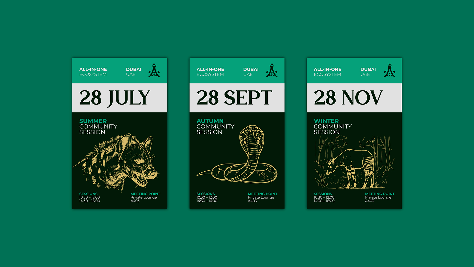 Aureaux event posters