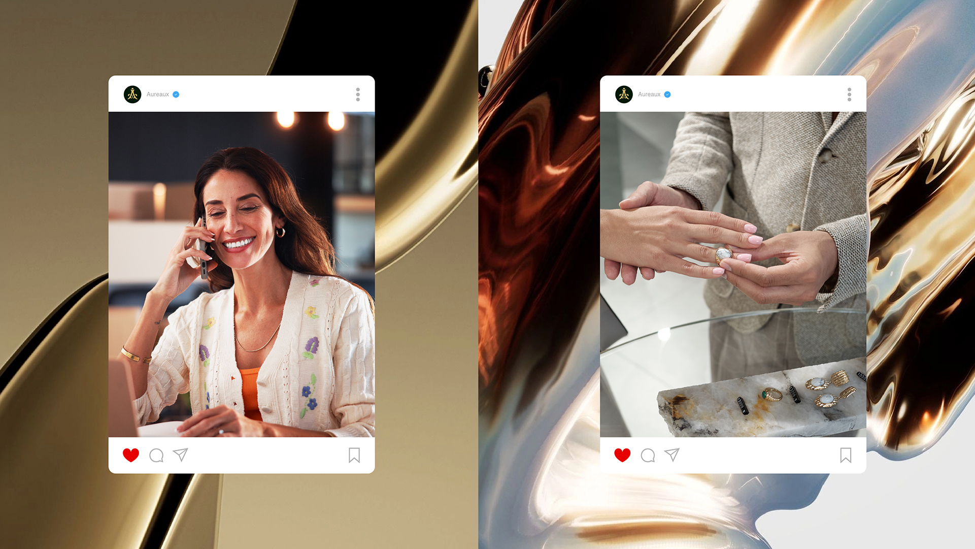 Aureaux social posts