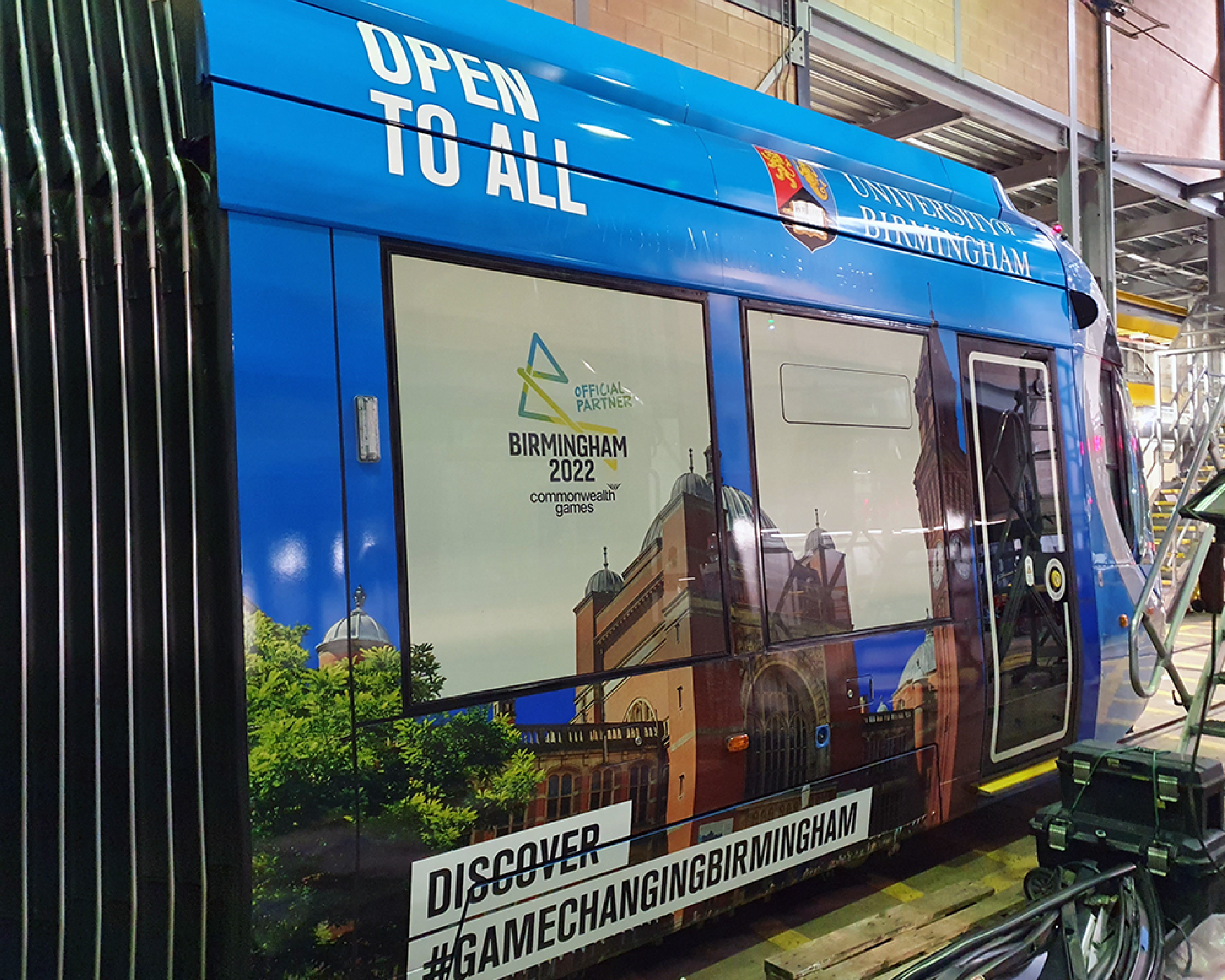 Tram wrap up close