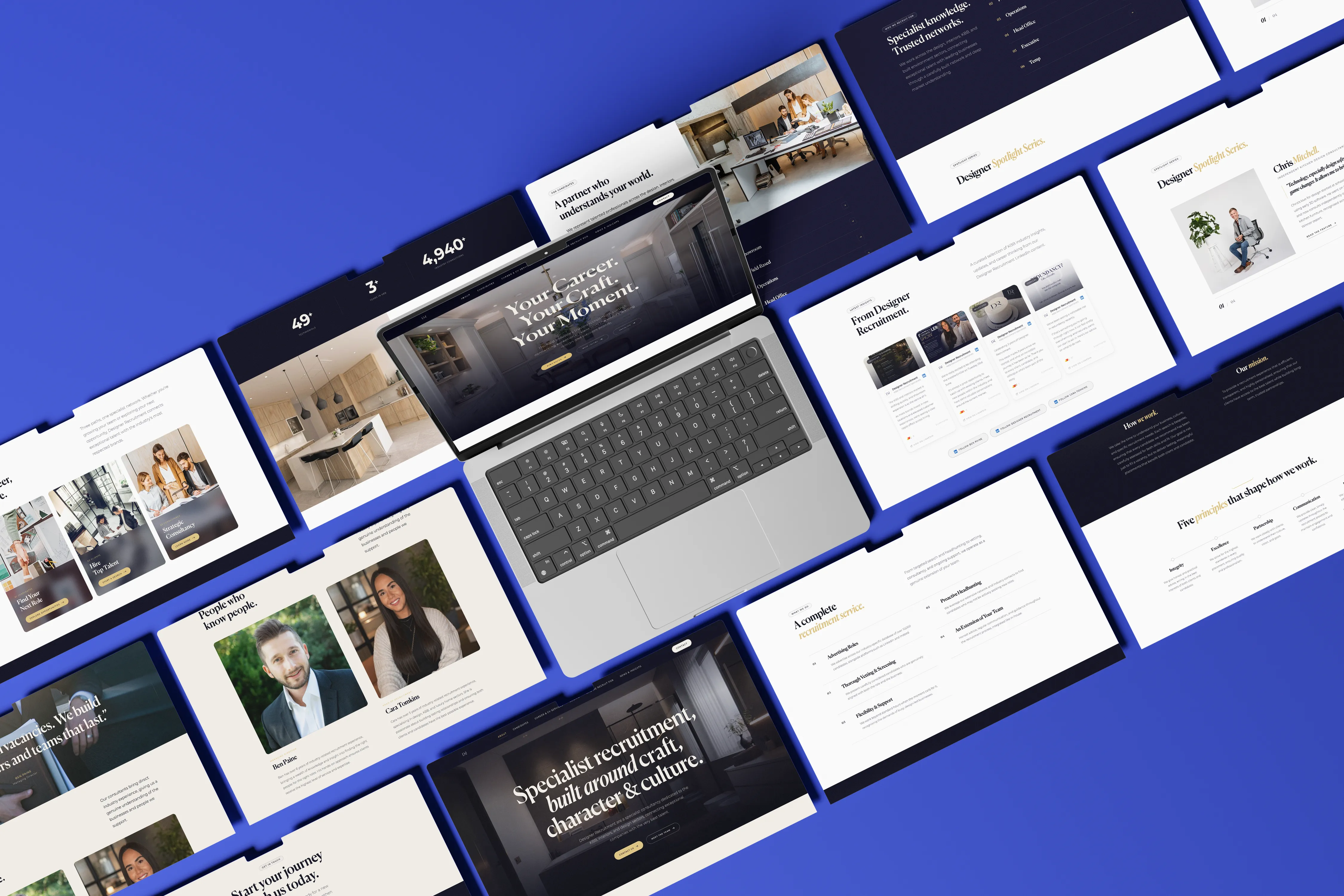 Full set of Designer Recruitment page designs