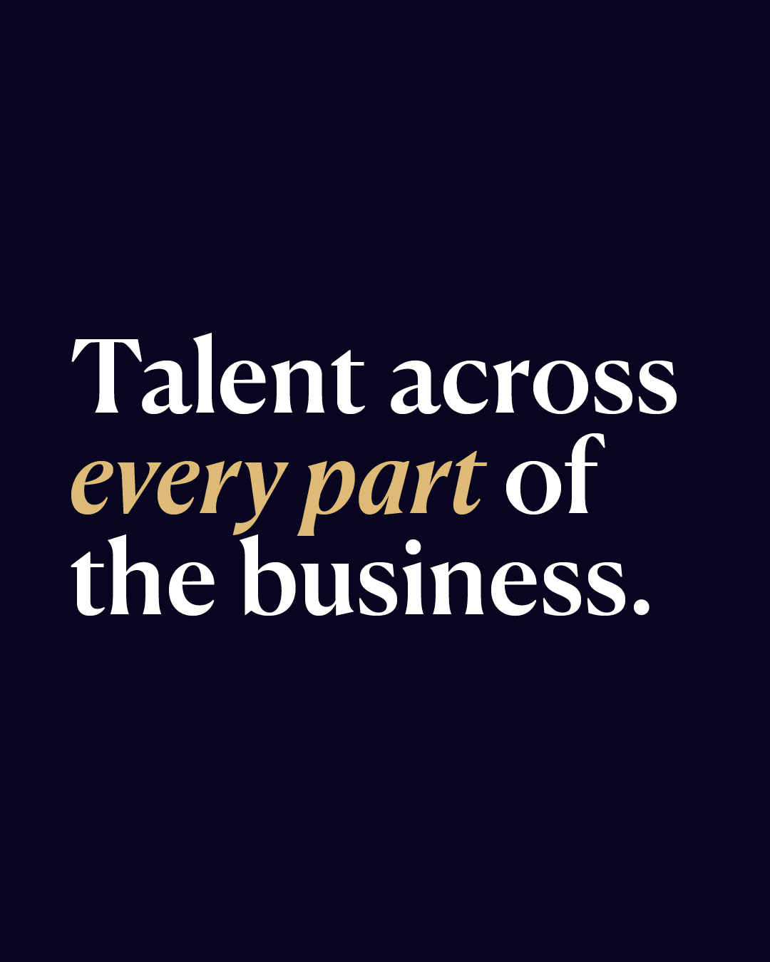 Designer Recruitment website scrolling through its homepage sections