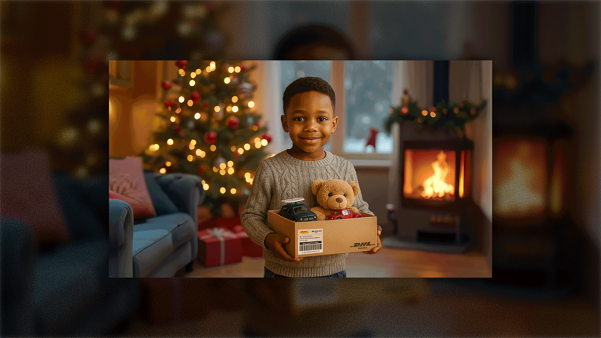 DHL Christmas Retail Campaign mockup