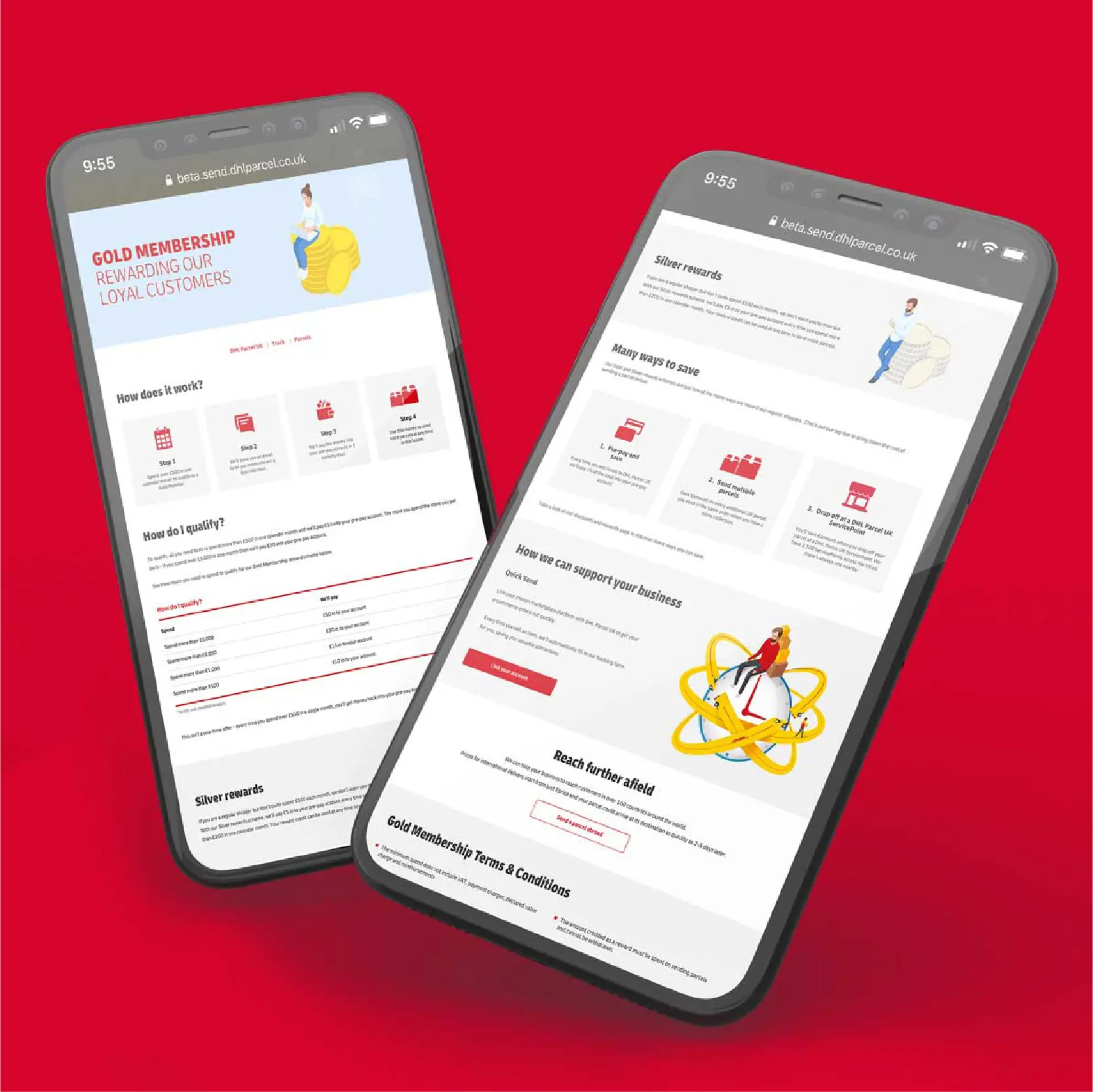 Iterated gold membership screens on mobile