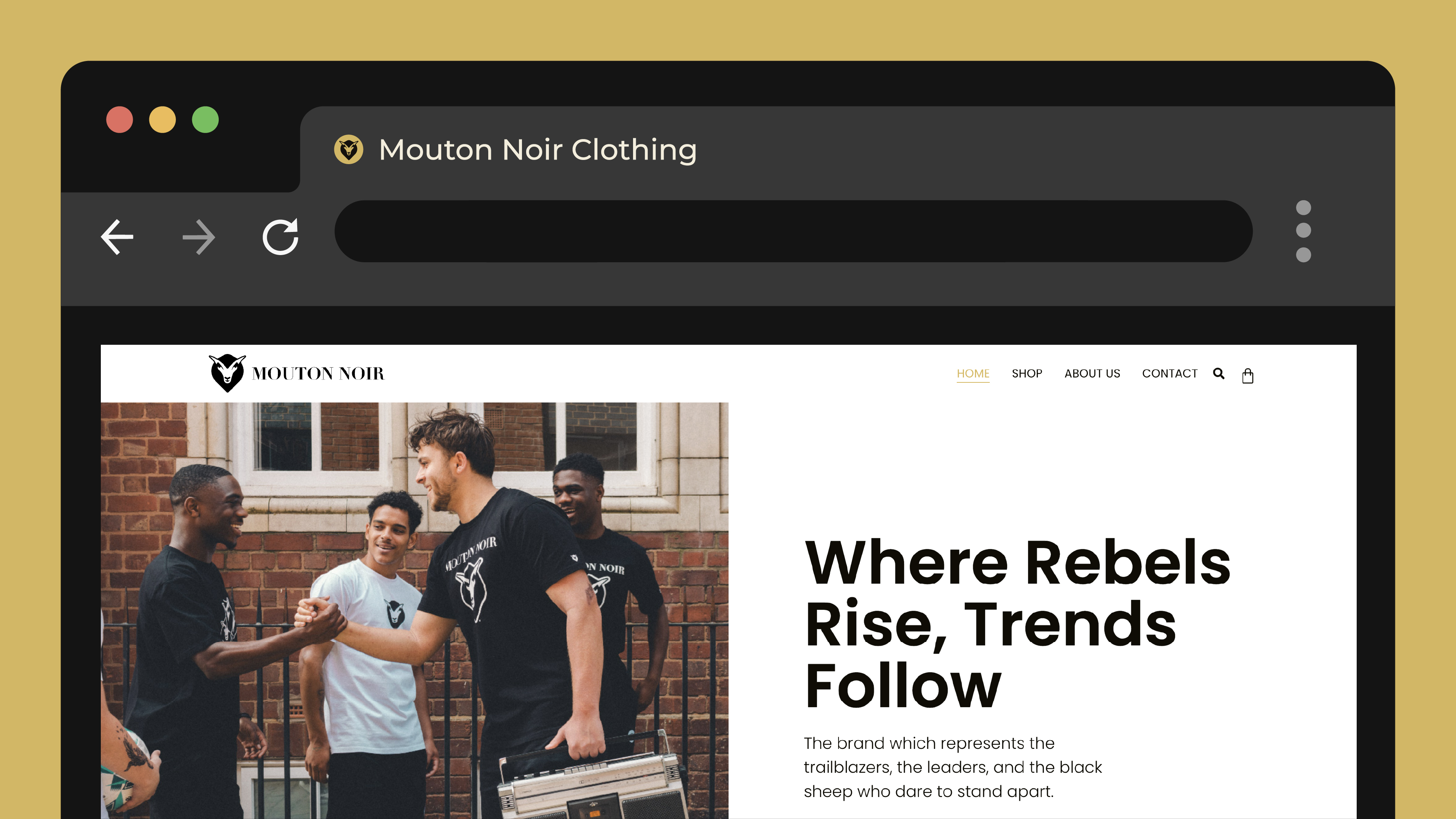 Mouton Noir website design