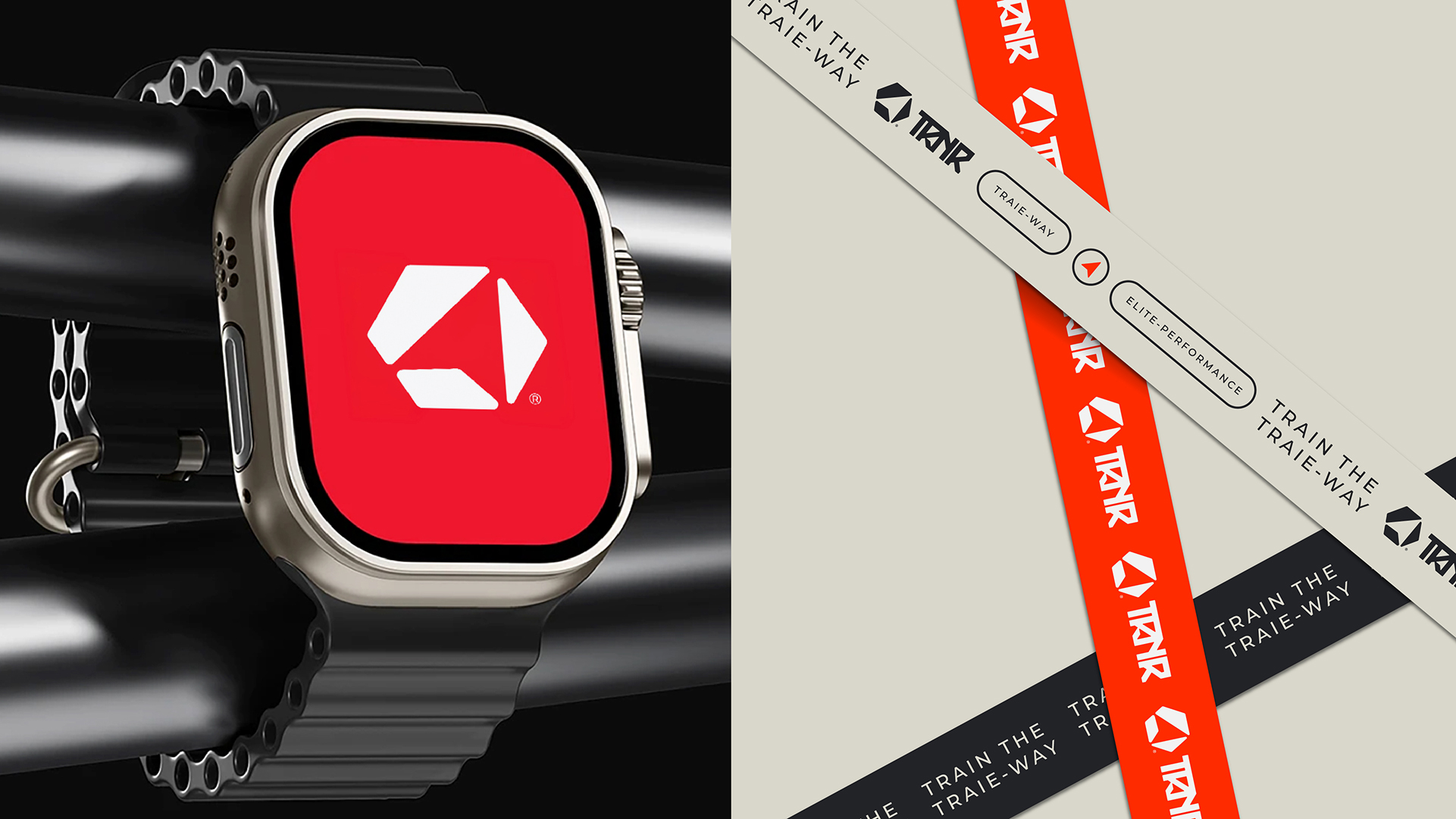 TRNR smartwatch and branded tape